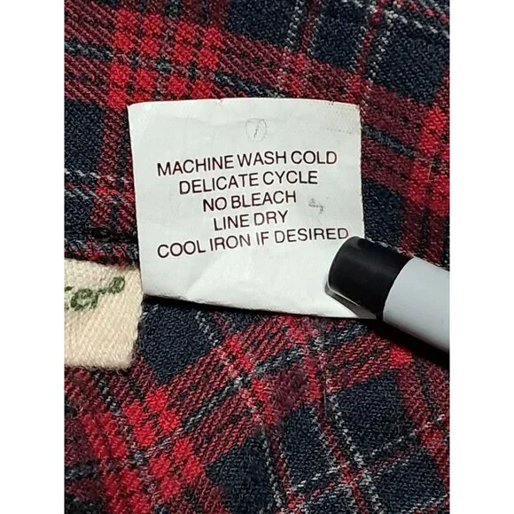 KC Parker Plaid Pleated Skirt Girls Size 14 Red/Black Polyester Blend Vtg Y2K - Picture 3 of 5